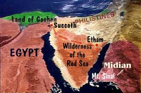 goshen and egypt map