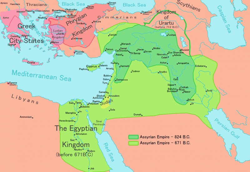 Map Of Assyria 800x550 