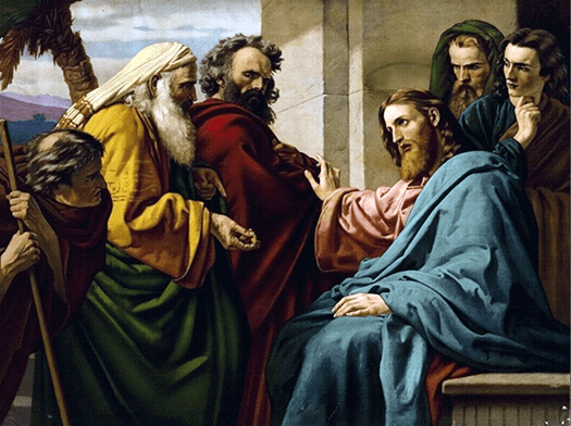painting of Christ and the Pharisees by Earnst Zimmerman