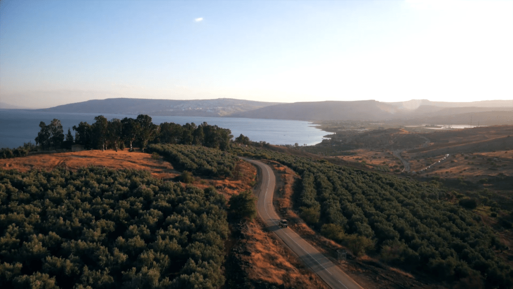 view from mountainside near Capernaum