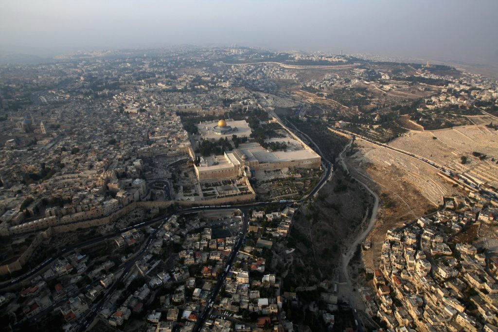 aerial view of Jerusalem