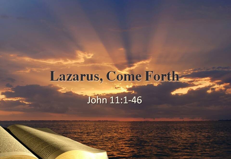 Lazarus come forth - photo of sunrise and Bible