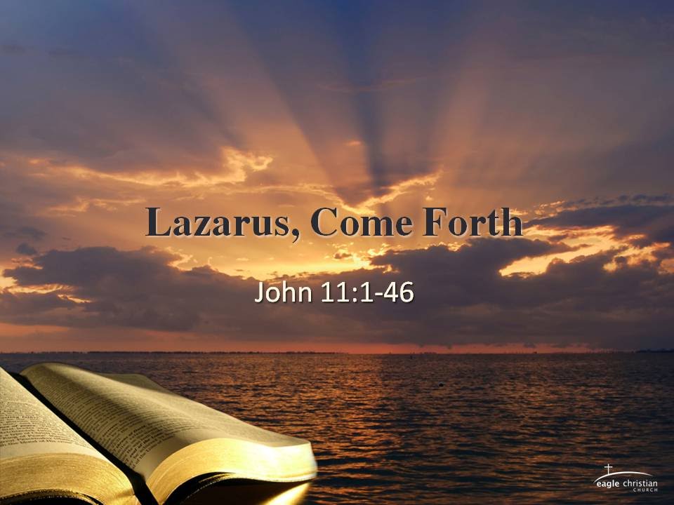 Lazarus come forth - photo of sunrise and Bible