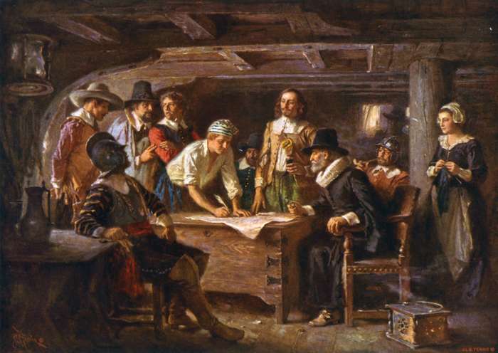 signing of the Mayflower compact
