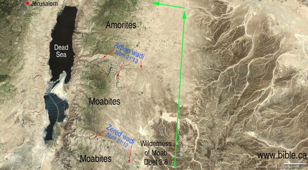 map of Moses in the wilderness