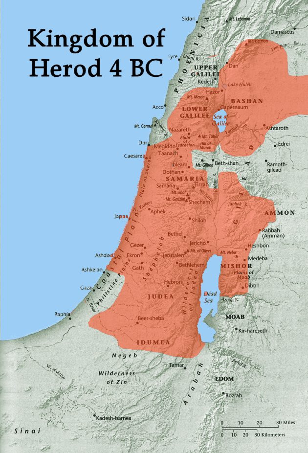 Herod's kingdom 4BC