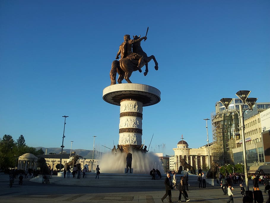 Statue of Alexander the Great atop a fountain in Thessaloniki, Greece. In Acts 17 Paul fled from there to Berea on his second missionary journey;