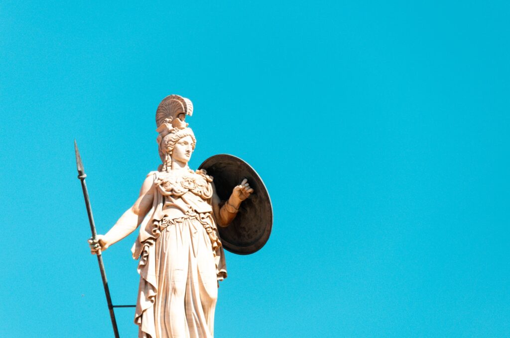 Statue of the goddess Athena - powerful namesake of Athens