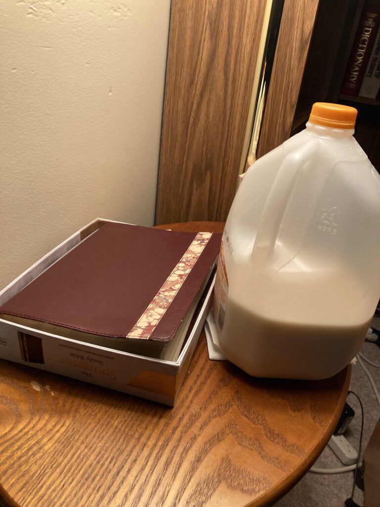 Bible and milk? for everyone who lives on milk is unskilled in the word of righteousness, since he is a child. Hebrews 5:13