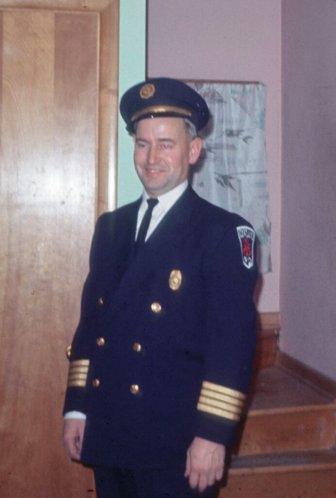 Bill Harned, Fire Chief, Cortland VFD 1960's