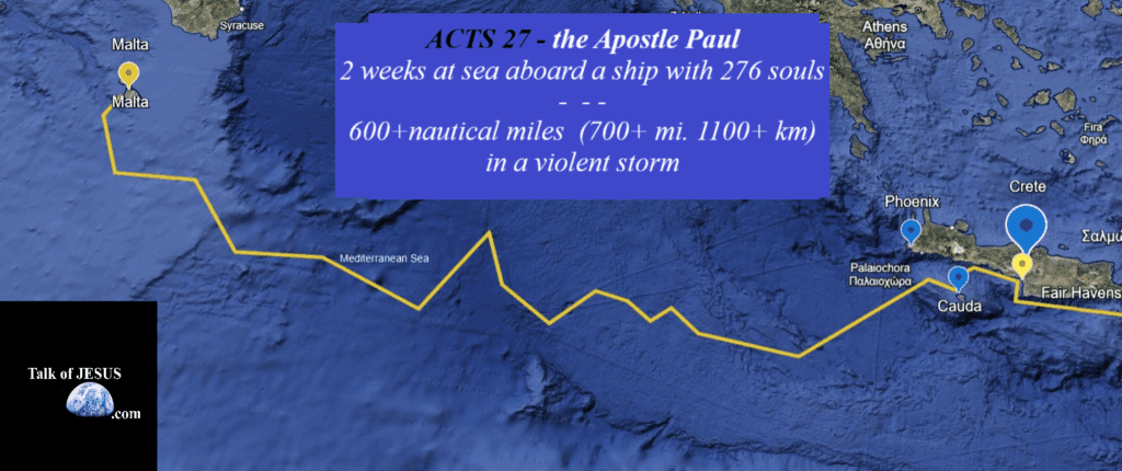 Alexandrian ship in storm near Malta 