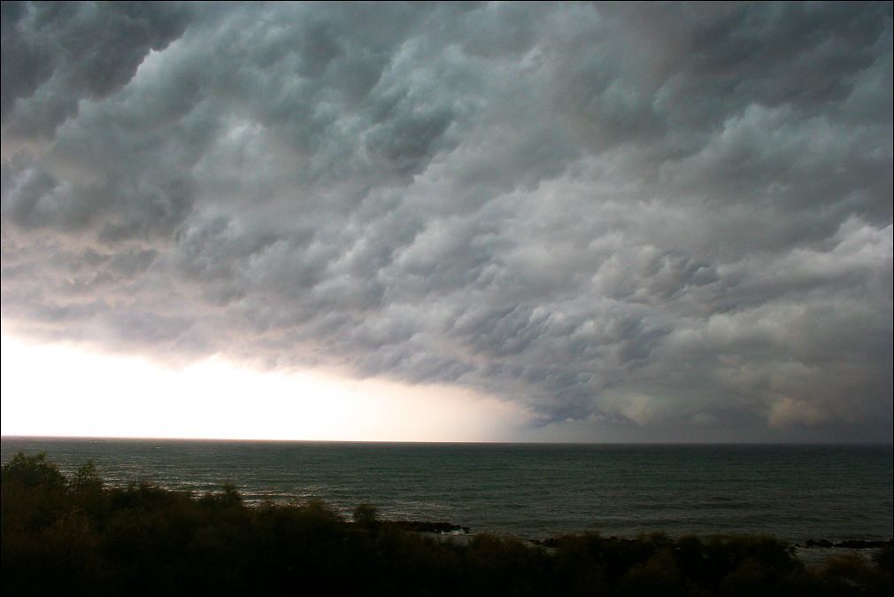 Adriatic Sea with storm clouds 