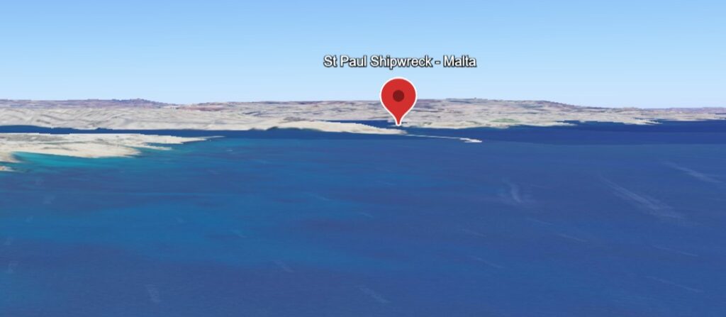 Island of Malta - St Paul shipwreck Acts 27=78