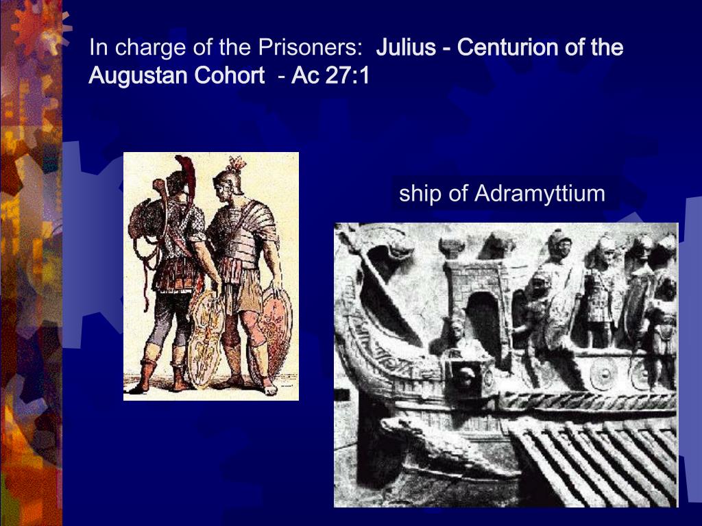 Acts 27:1 prisoners of Roman Centurion Julius include the Apostle Paul