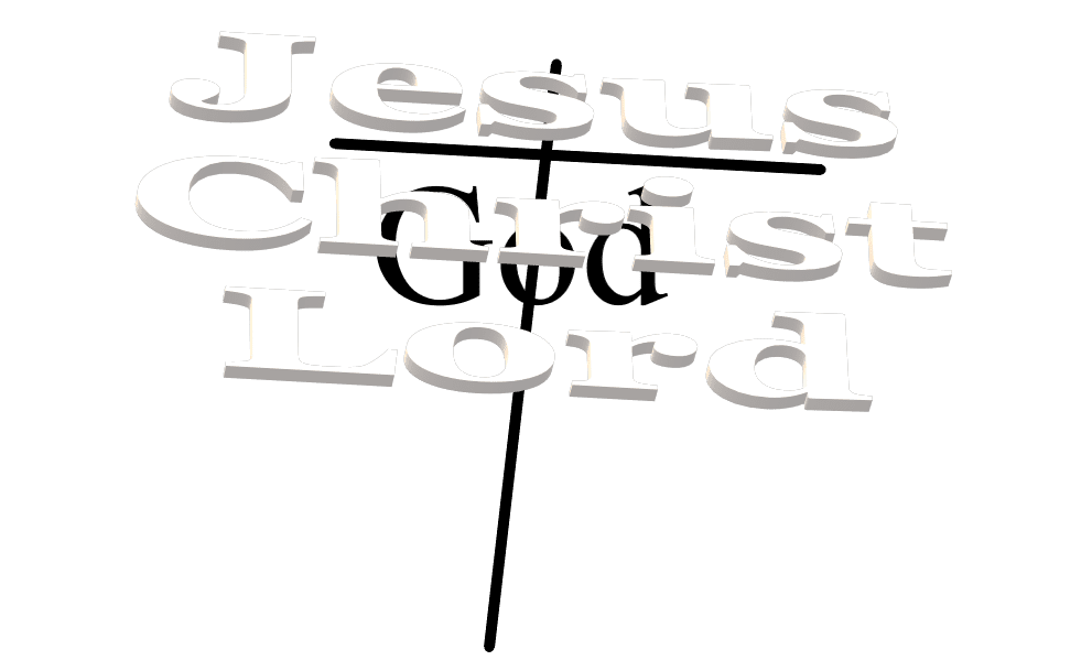 Jesus Christ Lord God with cross