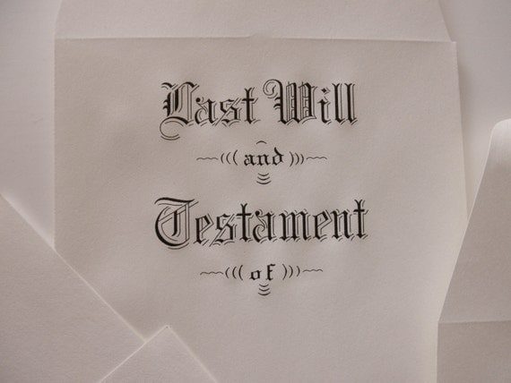 Last Will and Testament