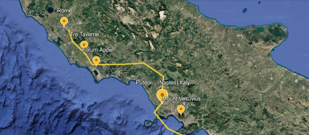 Paul escorted to Rome along the Appian Way