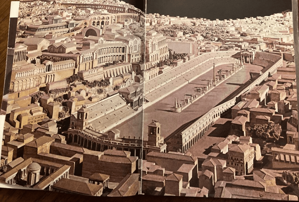 Circus Maximus - Rome and model of surrounding city of Rome