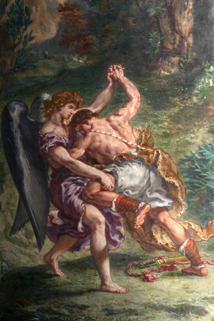 Jacob wrestling with the Angel of the LORD