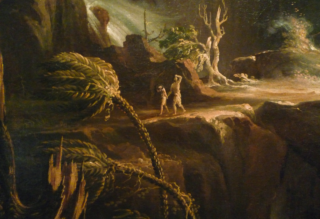 Adam and Eve expulsion from Eden painting by Cole